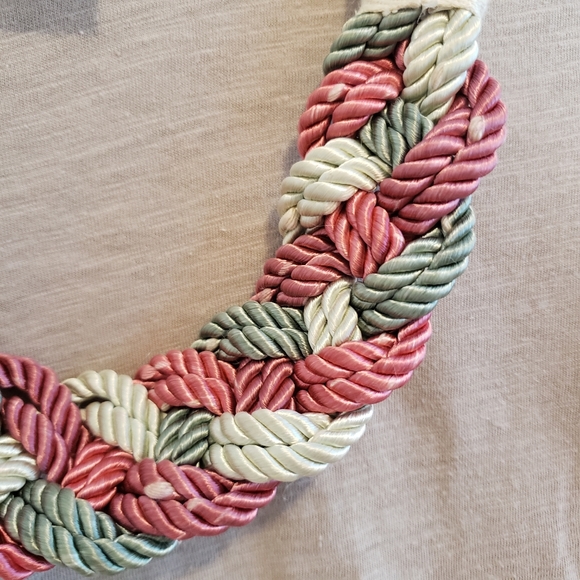 Adorable MANGO Tan Tee Detachable Necklace Top Short Sleeve Crewneck Shirt - Picture 5 of 9